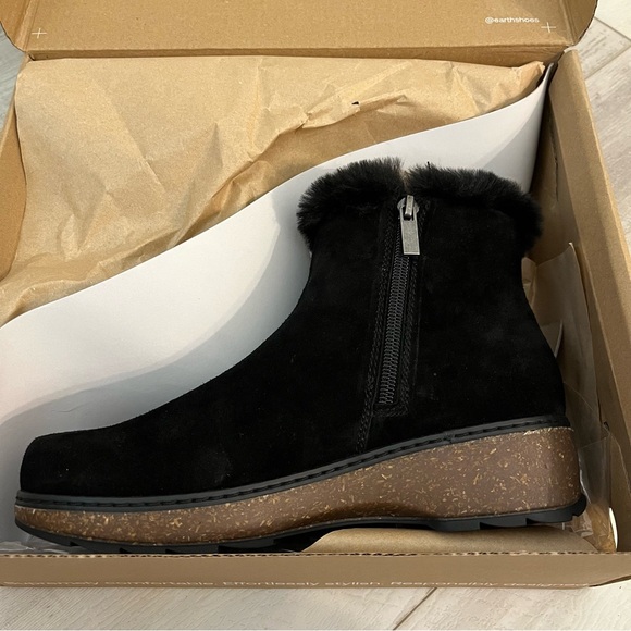 New Earth Kim Cold Weather Round Toe Casual Booties Black Size 6.5 - Picture 6 of 7